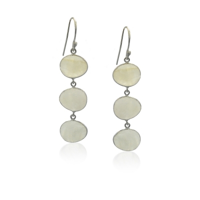 Rainbow Moonstone Hanging Earrings model E5-073